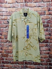 Jamaica Jaxx Mens Green Button Up Polo Size Large