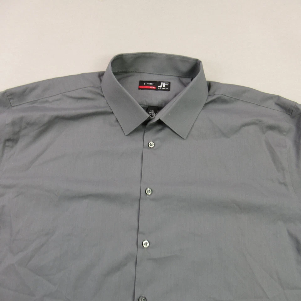J Ferrar Shirt Mens 2XL Long Sleeve Slim Button Front Outdoors 18 18 1/2 - Image 3 of 4