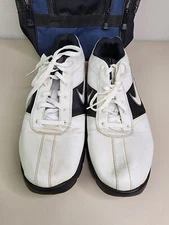Nike Sport Performance Men Size 13 White Black Spiked Golf Shoes #312240-111...