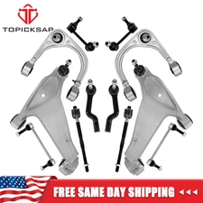 Suspension Kit Front Upper & Lower Control Arms Tie Rod Ends For 2008-14 CTS RWD