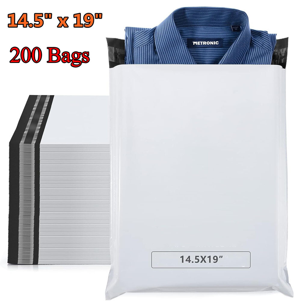3000 14.5x19 White Poly Mailers Plastic Envelopes Self Sealing