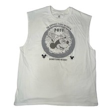 Disneyland Mickey Mouse Happiest Place on Earth White Tank Top 2017 Men  s XL