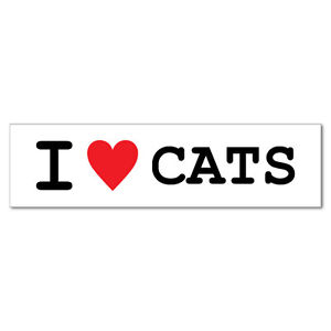 I Heart Cats Pet Sticker Decal Bumper Car Vinyl Funny #7483EN | eBay