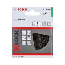 Bosch X-LOCK Topfb&uuml;rste Clean for Inox 75mm rostfrei, gewellter Draht 0,30mm