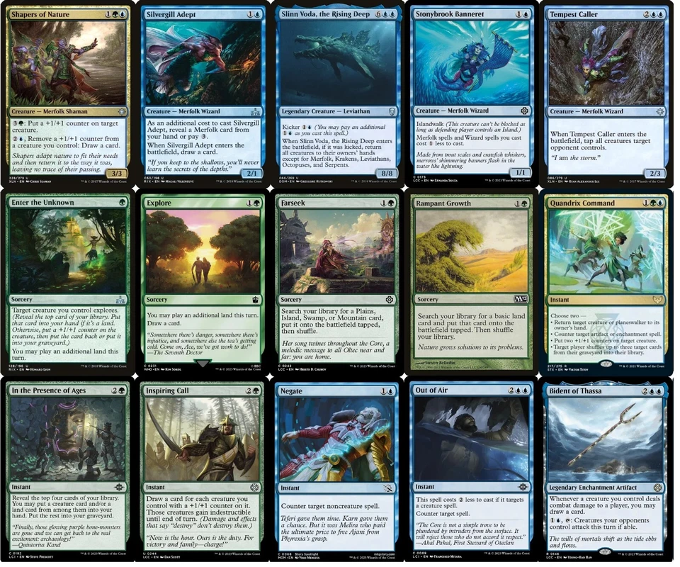 Commander Merfolk Deck - Hakbal - Simic - Blue Green - EDH -100 Card - MTG NM/M! - Image 4 of 4