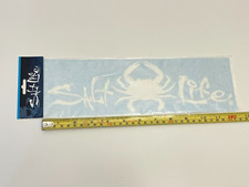 Sd10- White Crab Genuine Salt Life Decal 12 Surface Mount Sticker New