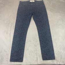 Marc Jacobs Pants Men 36x34 Black Ink Blue Decorated Geo AOP Designer Straight