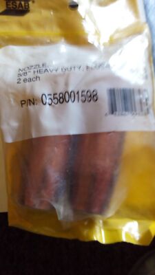 ESAB Model 0558001598 HD Nozzle For 250 - 400A Gun Master Series MIG Guns (2pk)