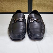 Bruno Magli Mikko Black Leather Moc Toe Horse bit Loafer Shoes Men Size 11 1/2M