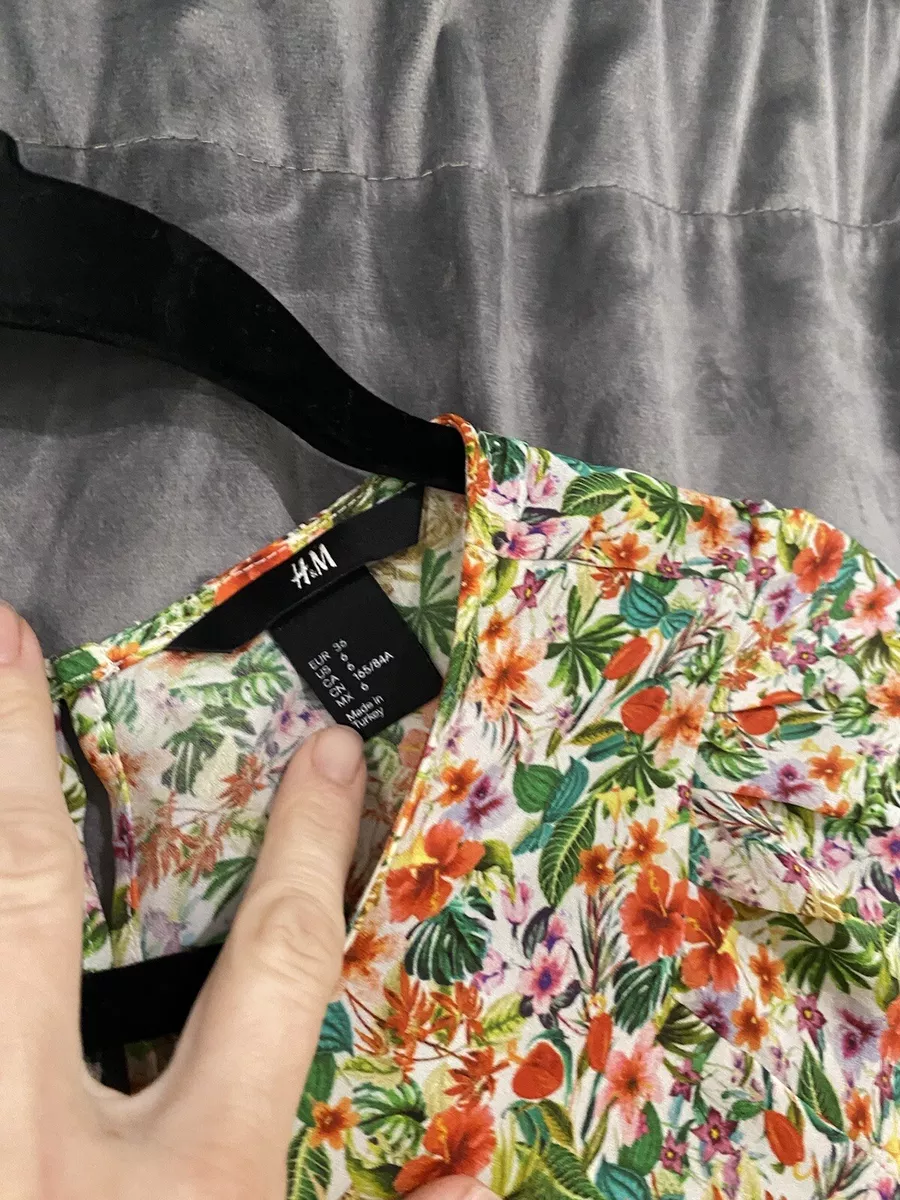 H and top m floral blouse