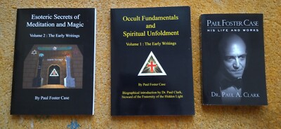 Paul Foster Case 3 Bücher Biografie und 2 Bücher esoterische Geheimnisse, gebr.