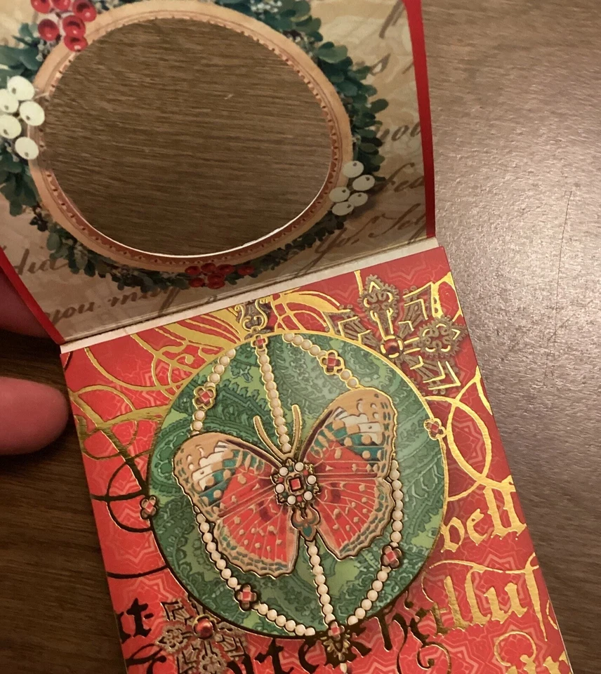 PUNCH STUDIO MINI POCKET NOTEPAD MAGNET CLOSURE BUTTERFLY NOS - Image 4 of 4