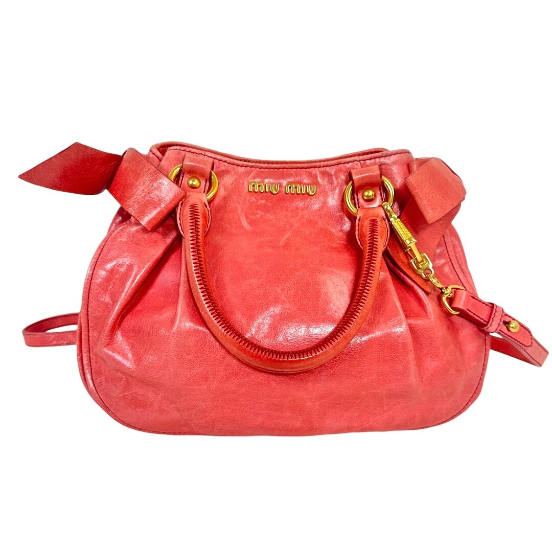 Miu Miu Hand Shoulder Bag 2WAY Pink Leather | eBay