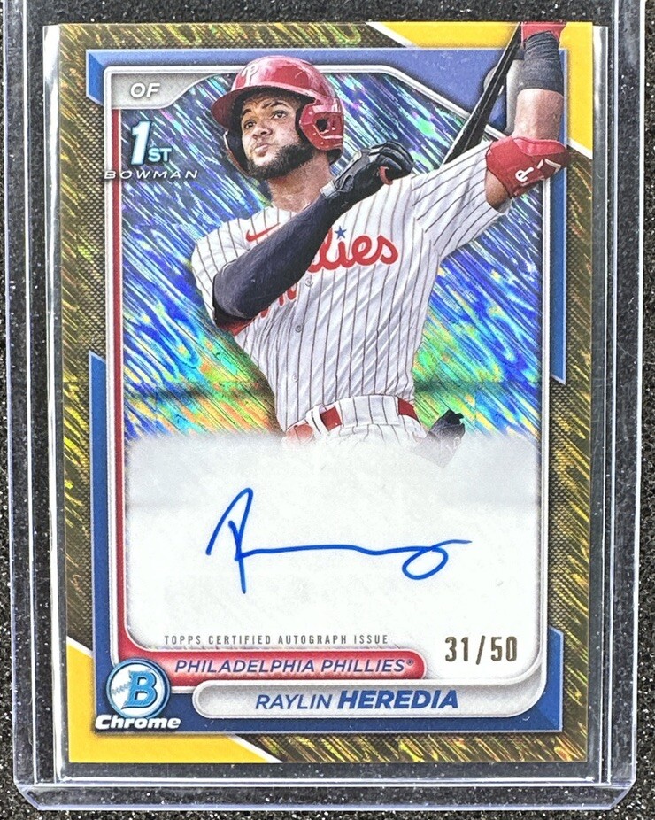 Raylin Heredia 2024 Bowman Chrome Gold Shimmer Refractor RC  Auto /50 #CPARH