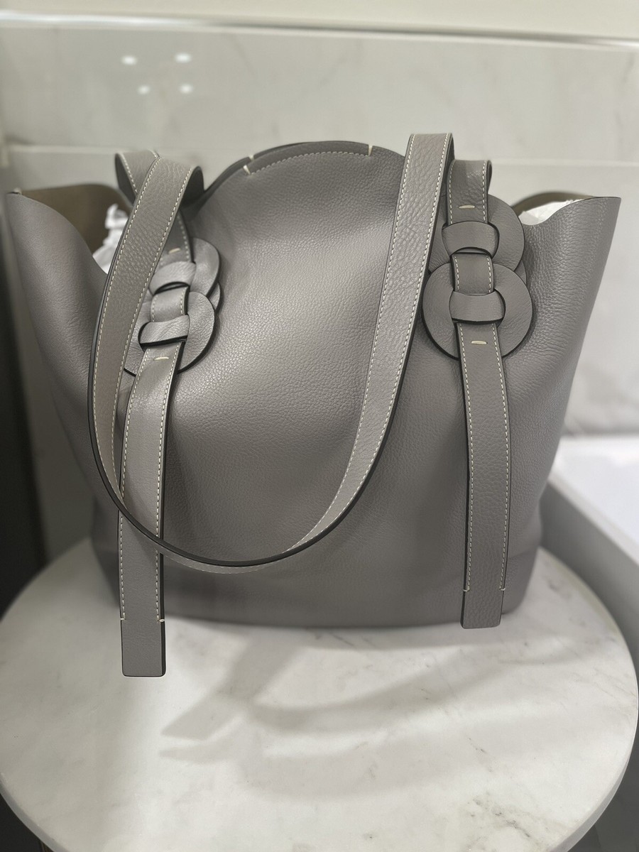 美品 Chloe クロエ レザートートバッグ DARRYL ダリル グレー BRAND NEW* Chloe Darryl Leather Tote - Stormy Grey- Blemish