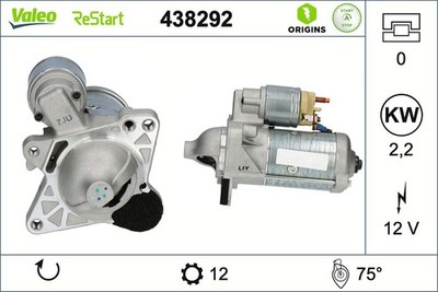VALEO Starter  u.a. für OPEL, RENAULT, VAUXHALL