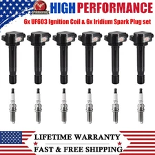 6x Performance Ignition Coil & Spark Plug for Honda Odyssey 3.5L V6 2008-2017
