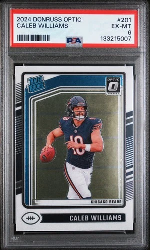 2024 PANINI DONRUSS OPTIC #201 CALEB WILLIAMS ROOKIE RC PSA 6