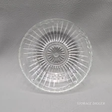 Vintage E. O. Brody Co. Round 8" Clear Glass Bowl 2.3" Tall, Cleveland Ohio USA