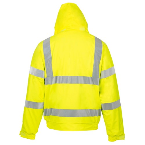 Blouson bombardier de sécurité Hi Vis imperméable rembourré réfléchissant manteau de sécurité au travail - Photo 8/14