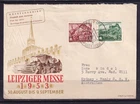 GERMANY EAST DDR 1953 FDC CACHET LEIPZIG FAIR, CINDERELLA ON REAR #C2237