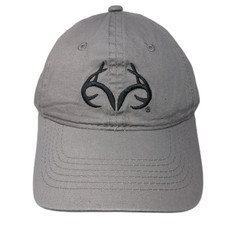 Realtree By Outdoor Cap Strapback Hat Gray One Size Solid Embroidered