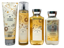 BATH BODY WORKS 4p. GIFT SET GOLDEN ECLIPSE BODY MIST WASH CREAM LOTION NEW