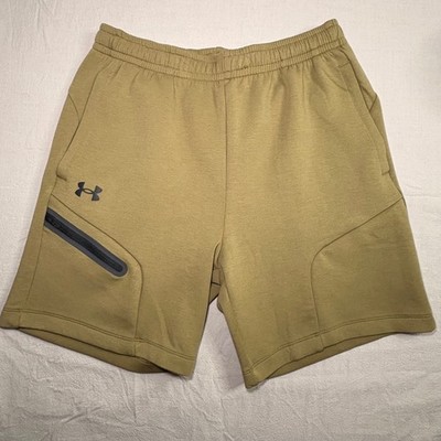 Under Armour Mens Unstoppable Fleece Shorts Tan Brown 1379809 Medium NWT
