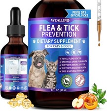 Flea and Tick Prevention for Cats and Dogs Natural Flea Treatment Support Drops