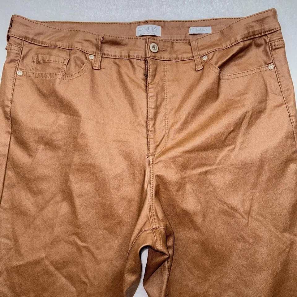 Sofia Jeans by Sofia Vergara Pants Womens 20 Brown Melisa Flare Stretch 5 Pocket - Image 2 of 4