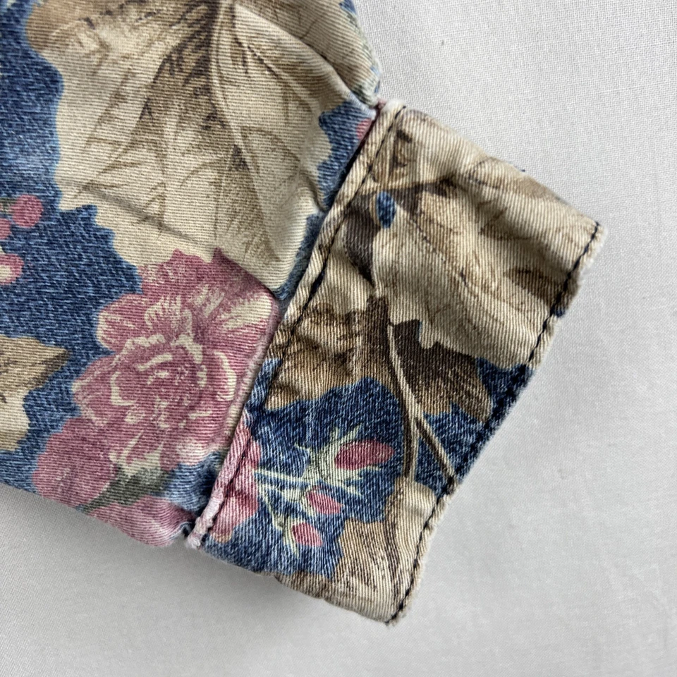 Orvis Vintage 80s Blouse Womens Sz M Shirt Button Up Floral Cottagecore USA - Изображение 2 из 4