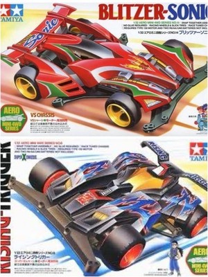 Tamiya Mini 4WD Blitzer Sonic Rising Trigger Set Built Display Only Rare