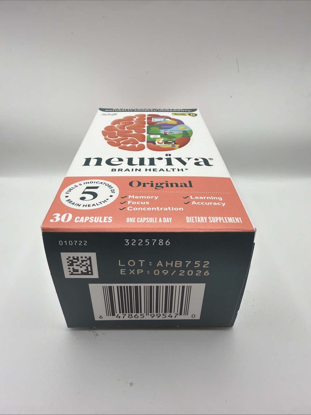 Neuriva Original Brain Performance. 30 Capsules, Expires 09/2026