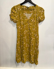 American Eagle Women's Floral Ruched V-Neck Puff Sleeve Mini Dress M