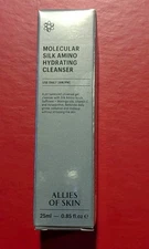 NIB Allies of Skin Molecular Silk Amino Hydrating Cleanser Travel Sz 0.85oz/25ml