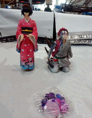 Kimetsuno Yaiba Akaza&Koyuki 和服フィギュア27cm Demon Slayer Akaza