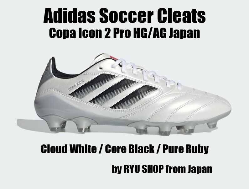 Adidas Soccer Cleats Copa Icon 2 Pro HG/AG Japan JS4051 Cloud White / Core Black