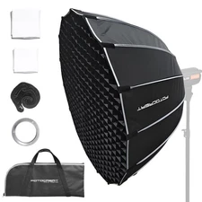 35.4"/90cm Deep Parabolic Softbox Bowens Mount Softbox Quick Set up Quick Fol...