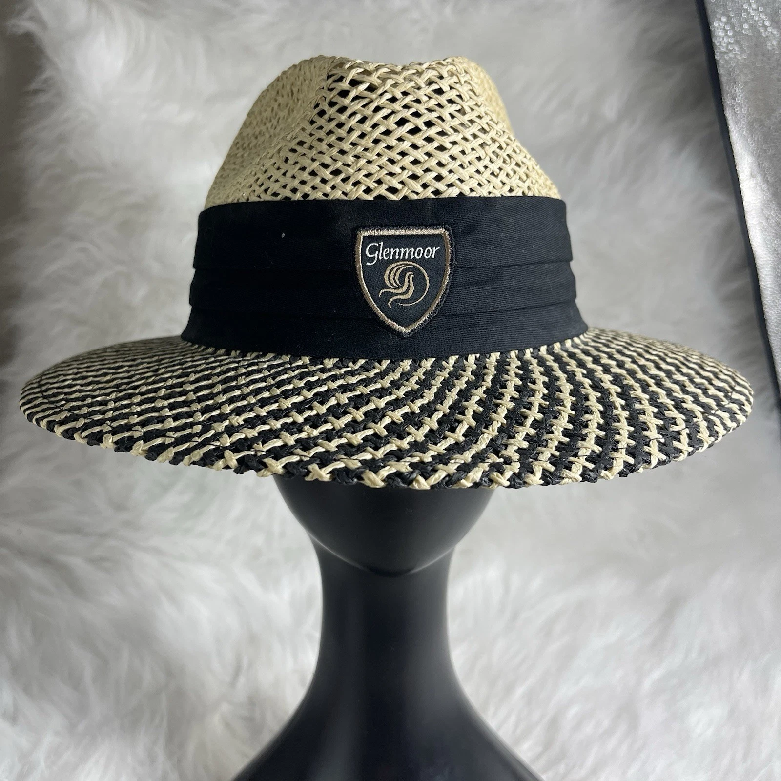 Glenmoor AHEAD Straw Hat UPF 50+ Wide Brim Beach Sun Hat M/L