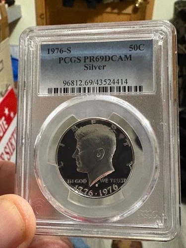 1976 S Bicentennial Kennedy $ilver, Half Dollar, PCGS Proof 69 Deep Cameo