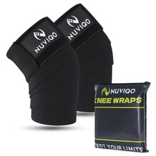 Knee Wraps Pair for Weightlifting   78 Inch Maximum Compression B... Fas