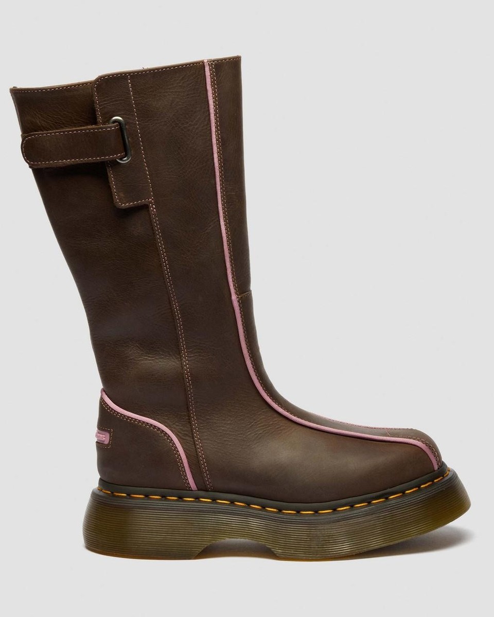 靴 Dr Martens Dr. Martens Buzz Hi Wyoming Leather Boots Dark Brown High Shoes | eBay