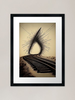 Zug Schiene Gerahmter Kunstdruck Gerahmtes Wandbild Poster Leinwanddruck Bild