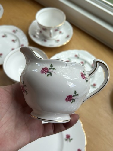 21 Piece Colclough Fragrance Rose English Bone China Tea Set 6/3 Pc Plus Serving - Picture 16 of 22