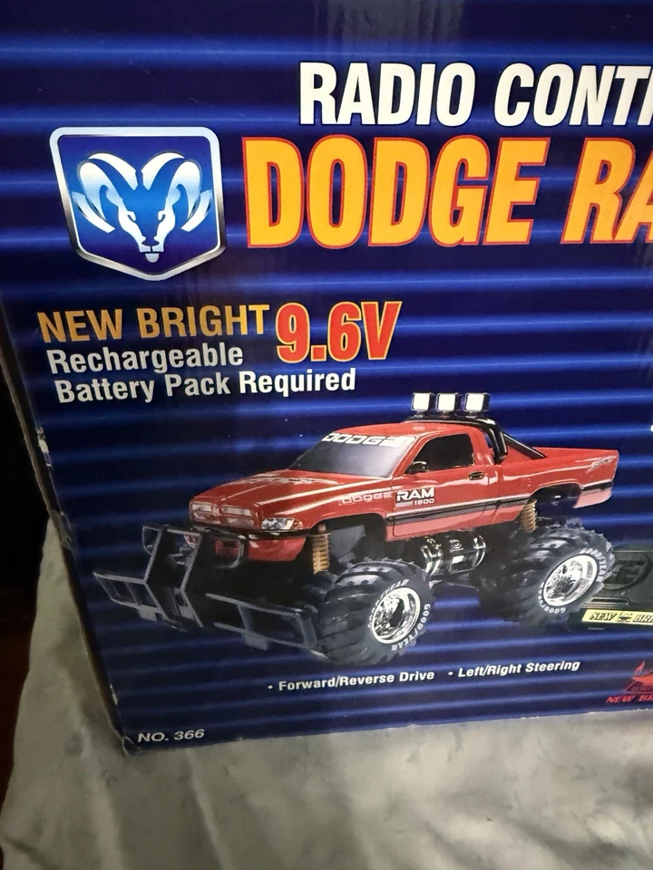 Dodge Ram 27 MHz RC Remote Control Truck New Bright . 1999 New Open Box - Image 4 of 4