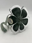 Vintage Murano Glass. Italian Art Glass Flower. Curled Stem Art Glass.