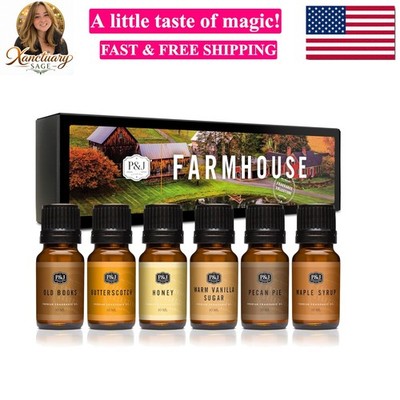 P&J Fragrance Oil Farmhouse Set | Old Books, Butterscotch, Honey, Warm Vanill...