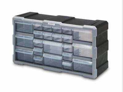 QUANTUM STORAGE SYSTEMS  PDC-22BK PLASTIC DRAWER  CABINET  QTY 1