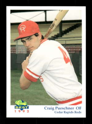 1992 Classic Best Cedar Rapids Reds 21 Craig Pueschner BXCP38