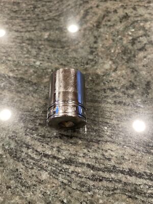 Snap-On fss321 1'' 3/8 drive semi deep sae 6 point chrome socket